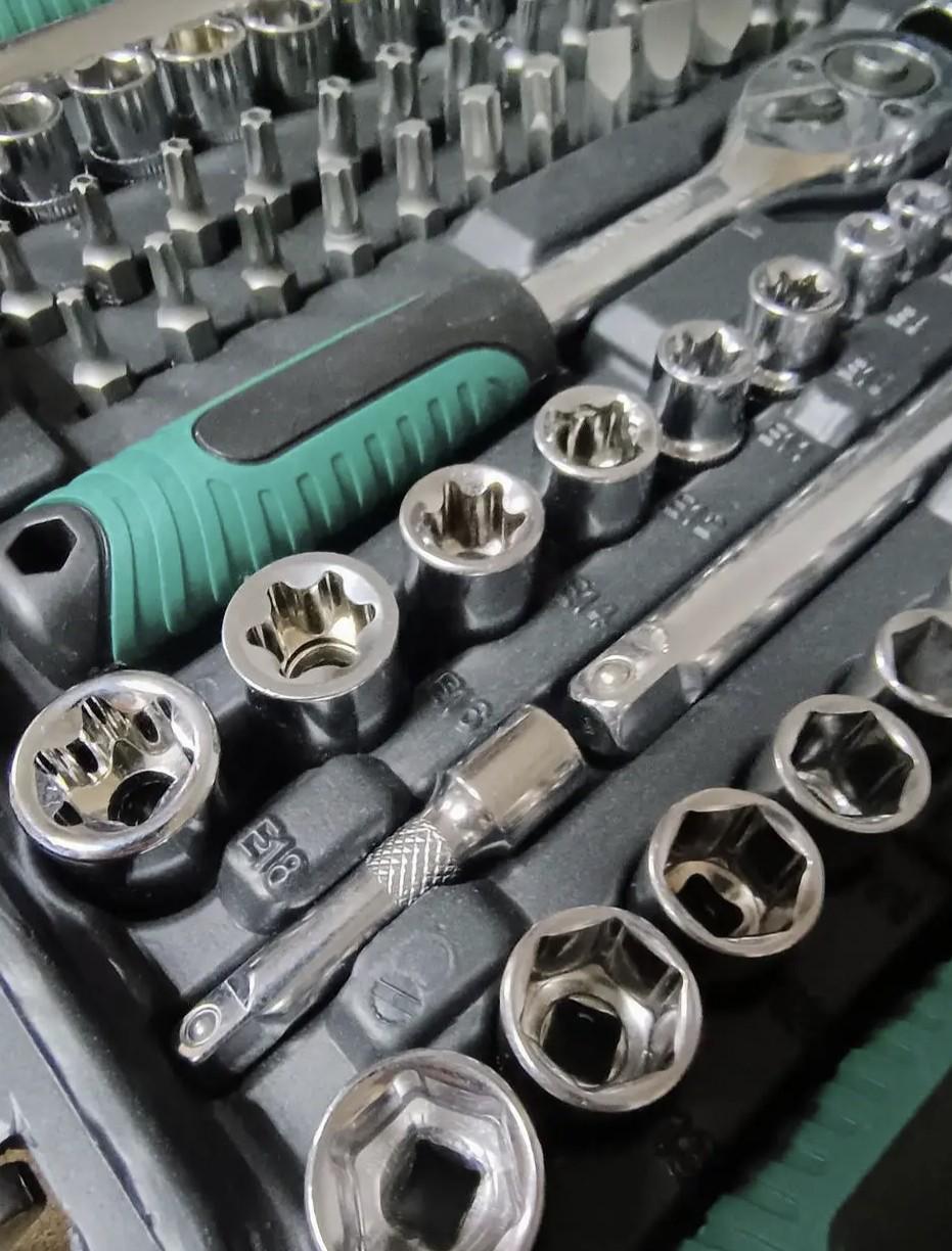 Набор инструментов WerkMaster WM-216C 216 пр. в усиленном кейсе 4-32 мм Черный (45678) - фото 4 Набор инструментов WerkMaster WM-216C 216 пр. в усиленном кейсе 4-32 мм Черный (45678) - фото 4