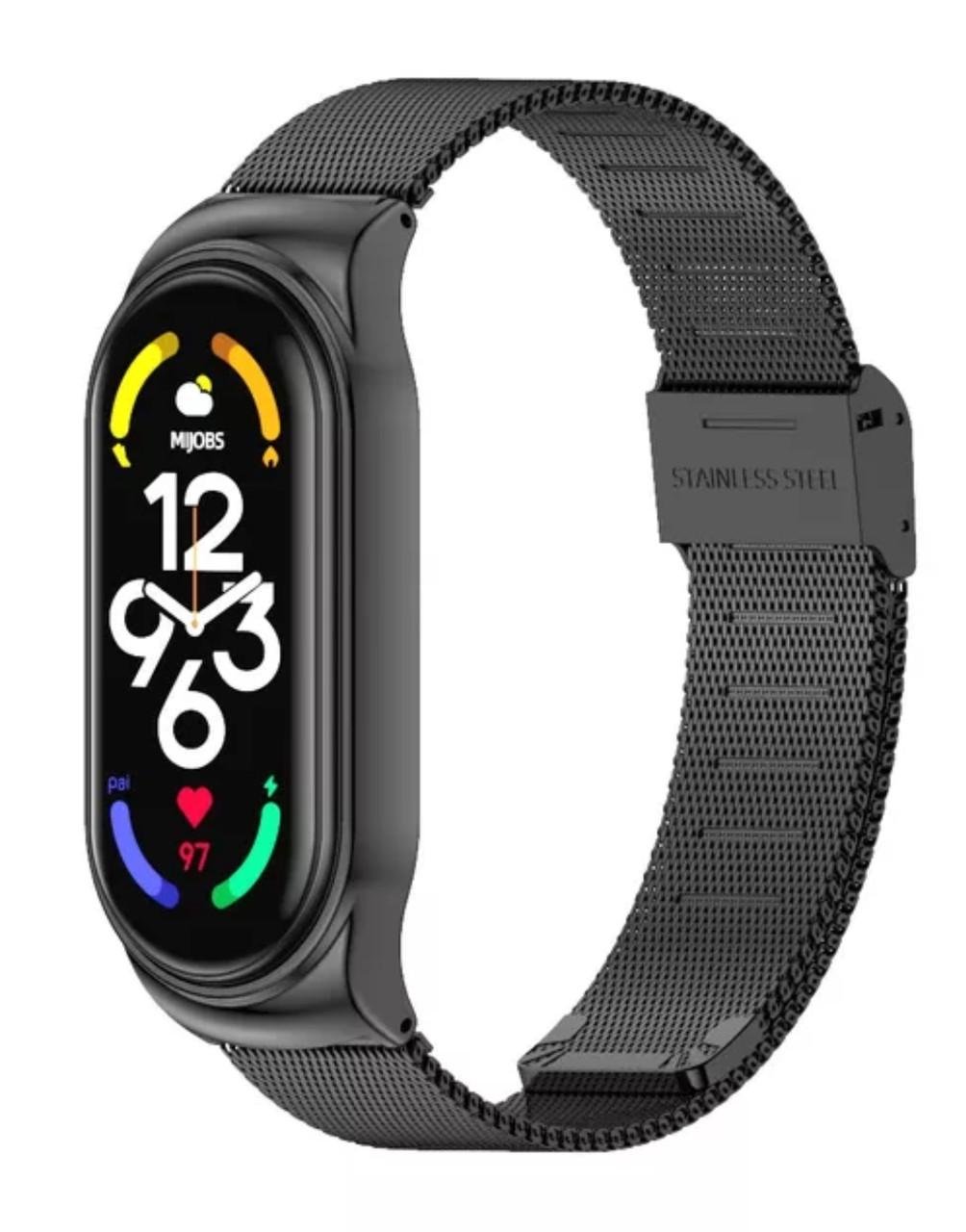 Ремешок для Mijobs для Xiaomi Mi Band 8 и 9 Черный (2218252763)