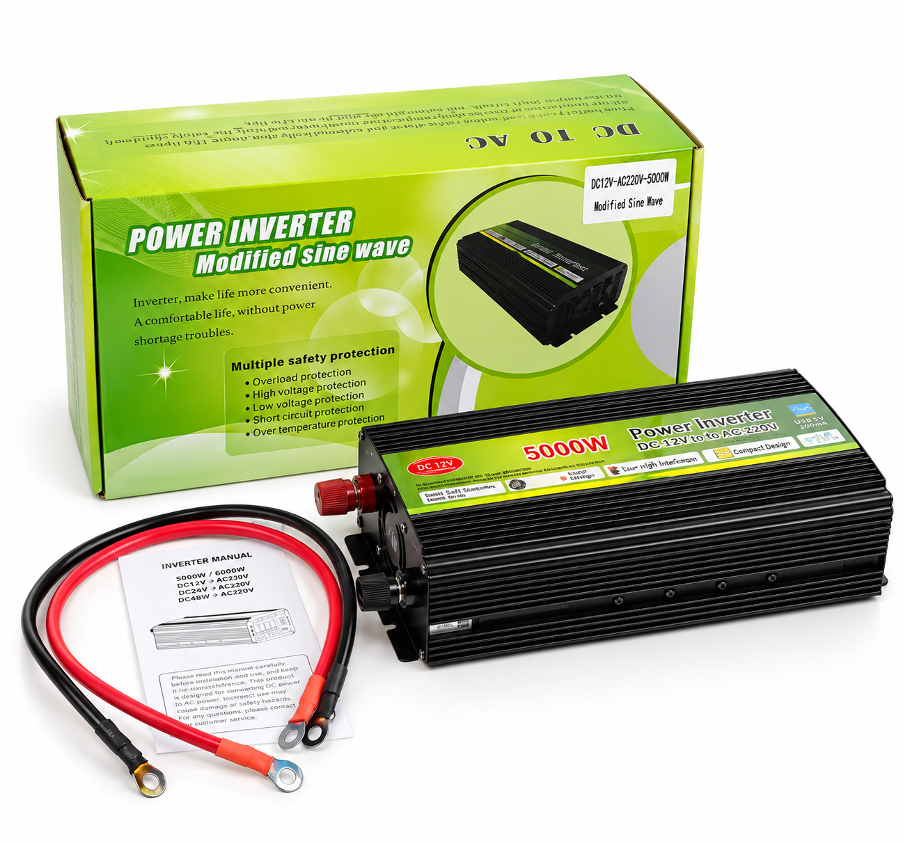 Преобразователь напряжения Wimpex Power Inverter WX-5000W USB 12V 5000W