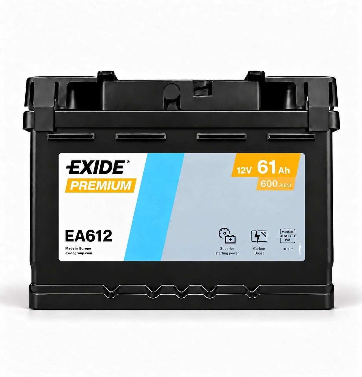 Акумулятор автомобільний EXIDE 61 Ah 600A R+ 12V низькобазовий (3206470326) Акумулятор автомобільний EXIDE 61 Ah 600A R+ 12V низькобазовий (3206470326)