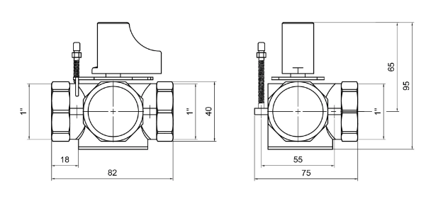 Клапан трехходовой ручной SD Forte 1" ВР (SF363W25) - фото 2