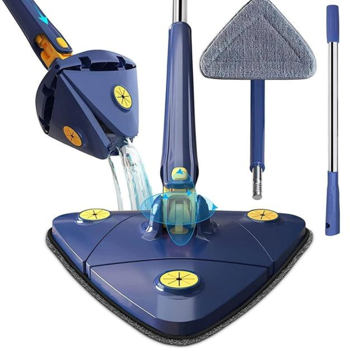 Швабра треугольная многофункциональная телескопическая Синий (XT-36-Blue) - фото 7