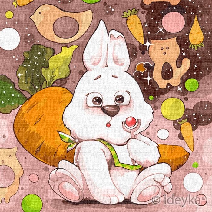 Картина по номерам Ідейка Волшебный зайка 30x30см (KHO4215)