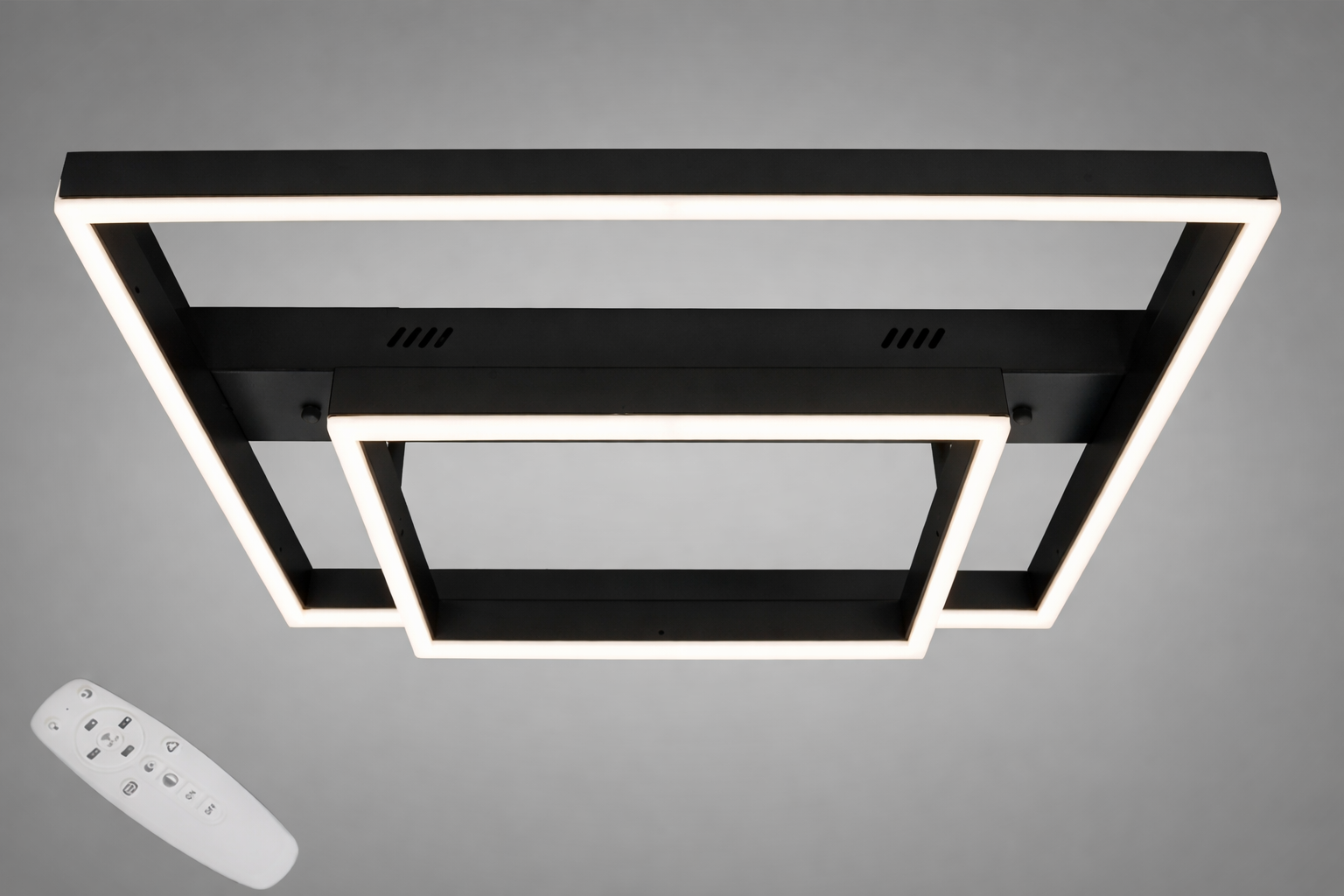 Люстра потолочная LED/пульт/диммер 72Вт Черный (2547BK dimmer)