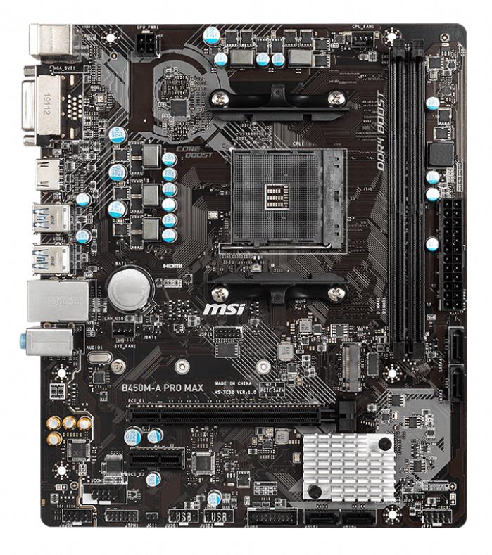 Материнська плата MSI B450M-A PRO MAX (12773790) - фото 1