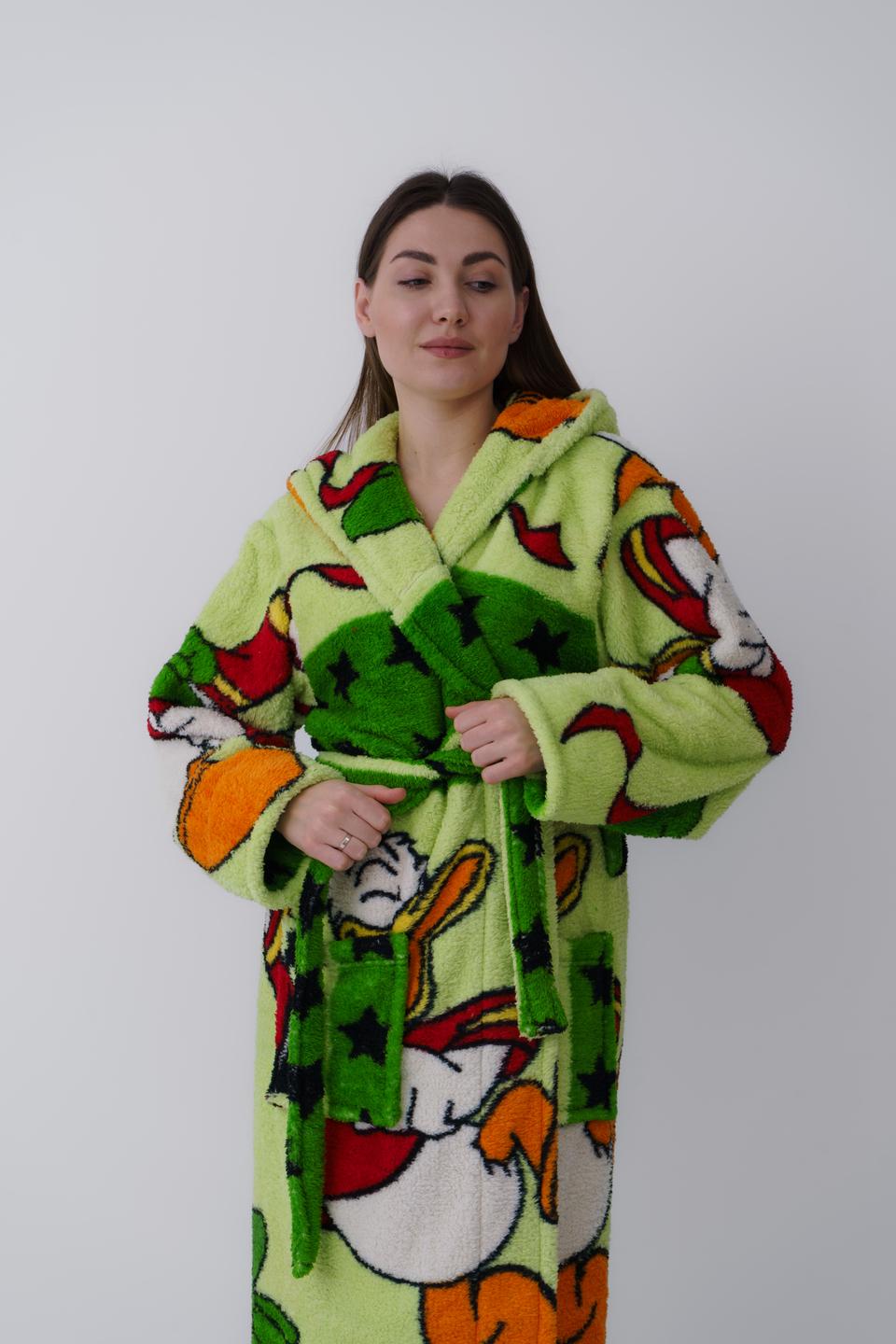 Халат жіночий UT Store Дональд Дак HT03 S Зелений (24524526) - фото 3