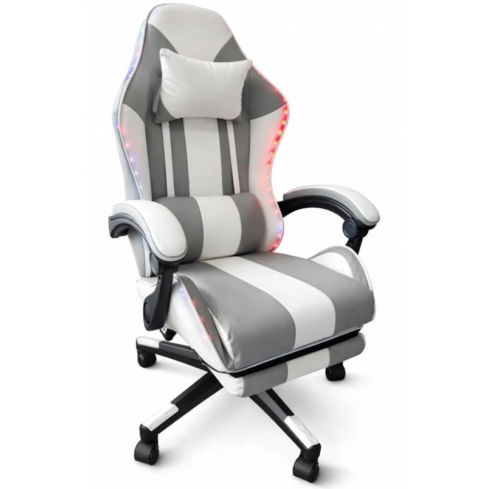 Кресло геймерское Bonro B-964 с подсветкой и подставкой для ног Белый (42412138) Кресло геймерское Bonro B-964 с подсветкой и подставкой для ног Белый (42412138)