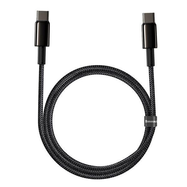 Кабель Baseus CATWJ-A01 Tungsten Gold Cable Type-C to Type-C 100W 2 м Black