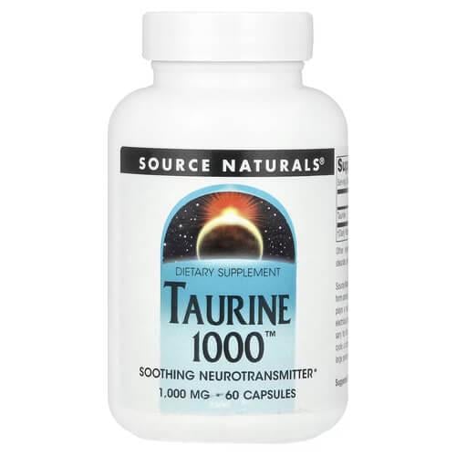 Таурин Source Naturals Taurine 1000 мг 60 caps (SNS-02067)