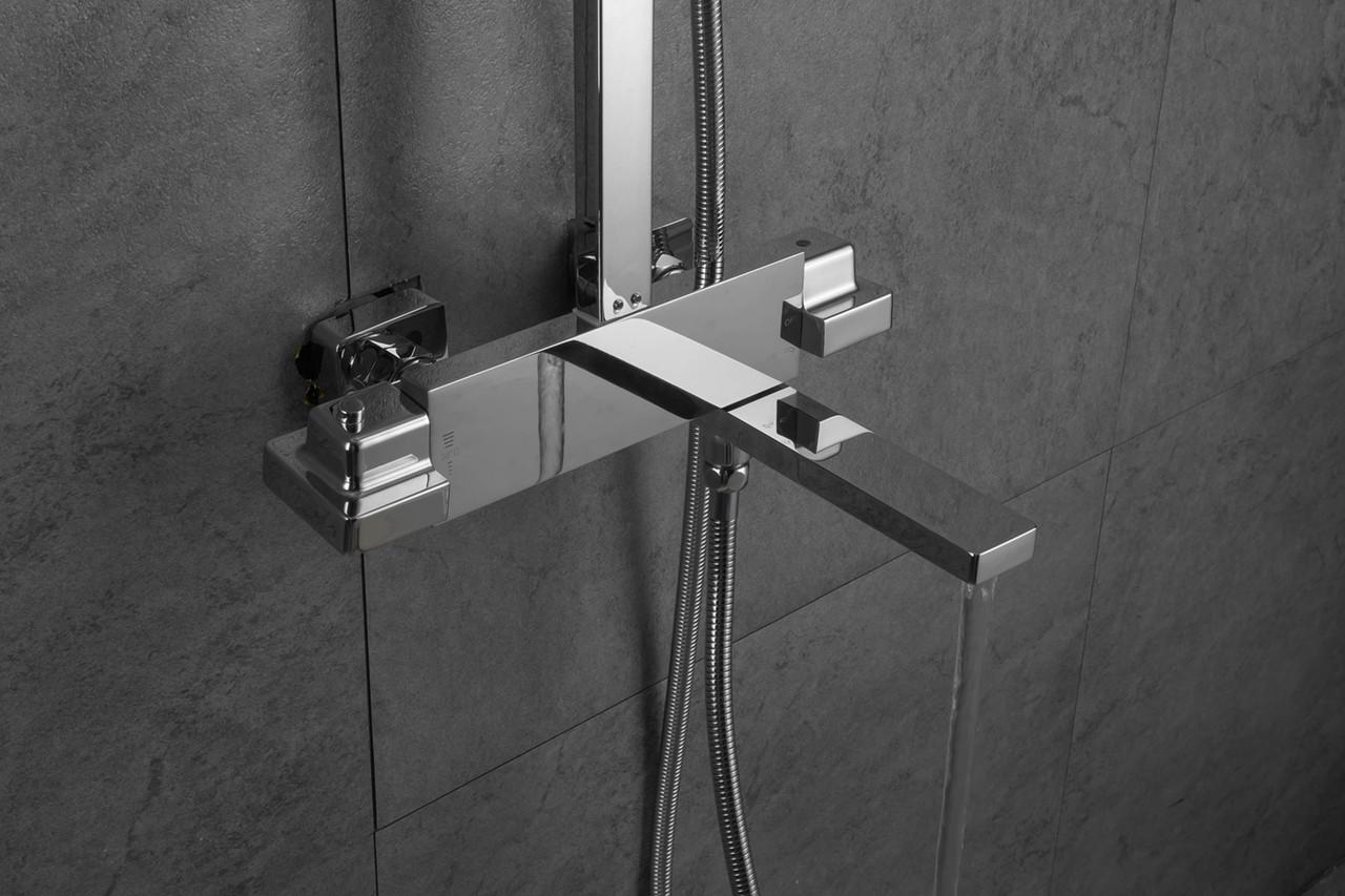 Душевая система с термостатом FAOP A2409-40 излив-переключатель на лейку 3-режима Хром - фото 4