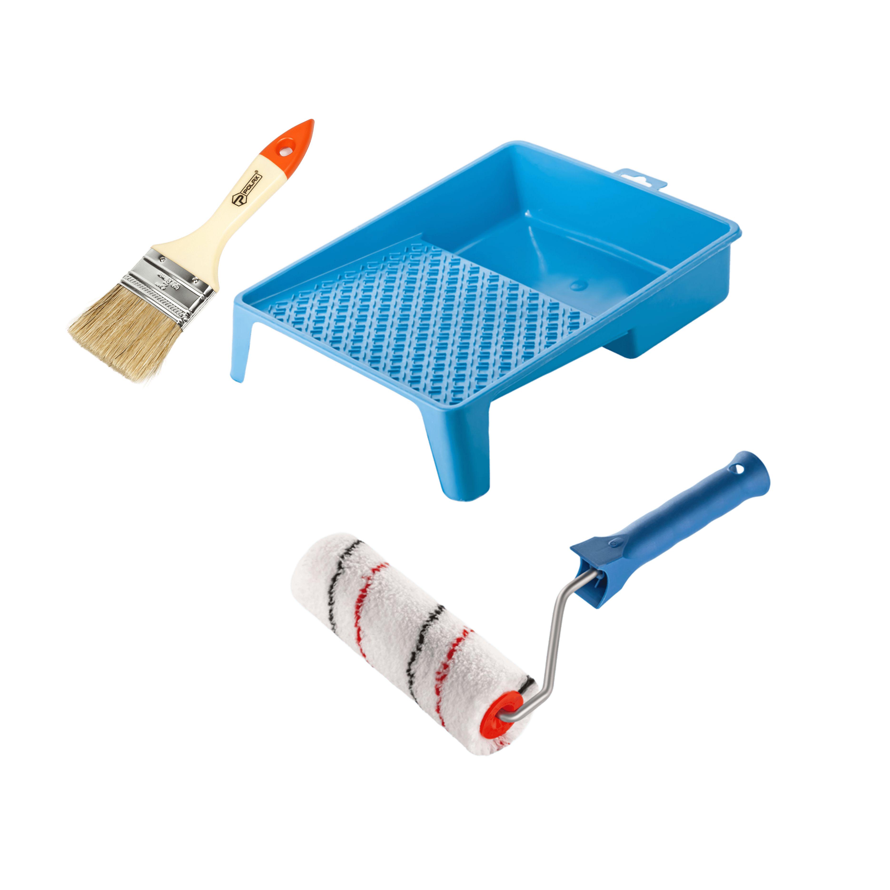 Валик Стандарт Микрофибра 150х30 мм с ручкой/ванночка и кисточка (770-274)