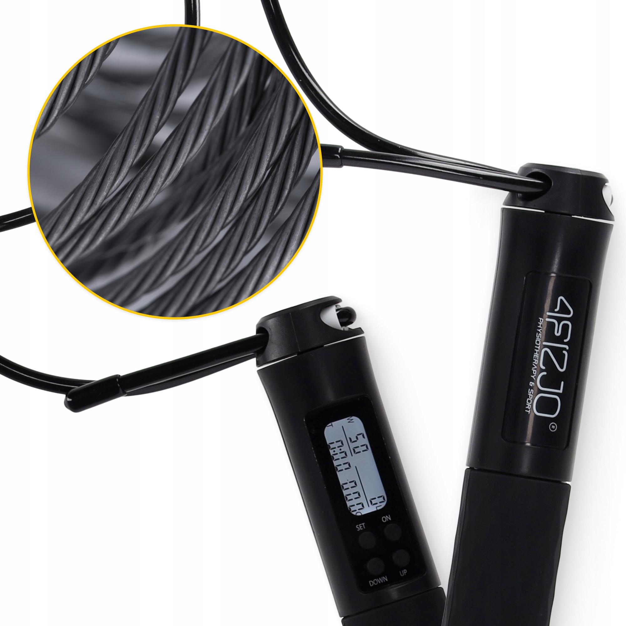 Скакалка з лічильником 4fizjo 2 в 1 провідна/бездротова Black (P-5905973402200) - фото 6 Скакалка з лічильником 4fizjo 2 в 1 провідна/бездротова Black (P-5905973402200) - фото 6