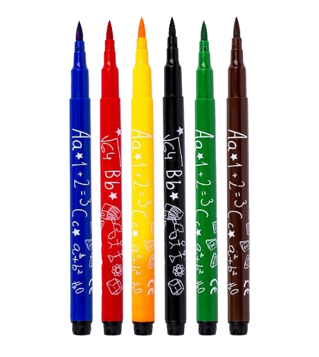 Фломастер-пензлик Colors 1818-6 6 кольорів (MTT-160619) Фломастер-пензлик Colors 1818-6 6 кольорів (MTT-160619)