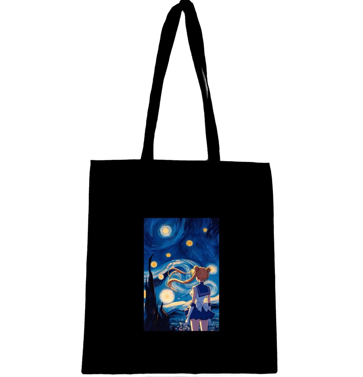 Еко-сумка з принтом Сейлормун і Зоряна ніч (686)