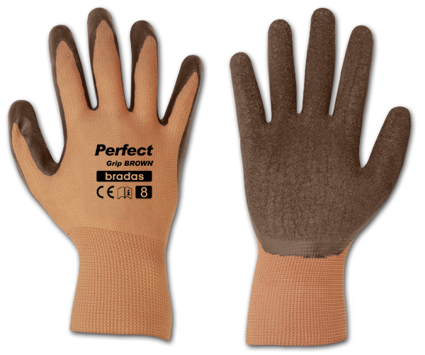 Перчатки защитные Bradas Perfect Grip Brown латекс р. 10 (RWPGBR10)