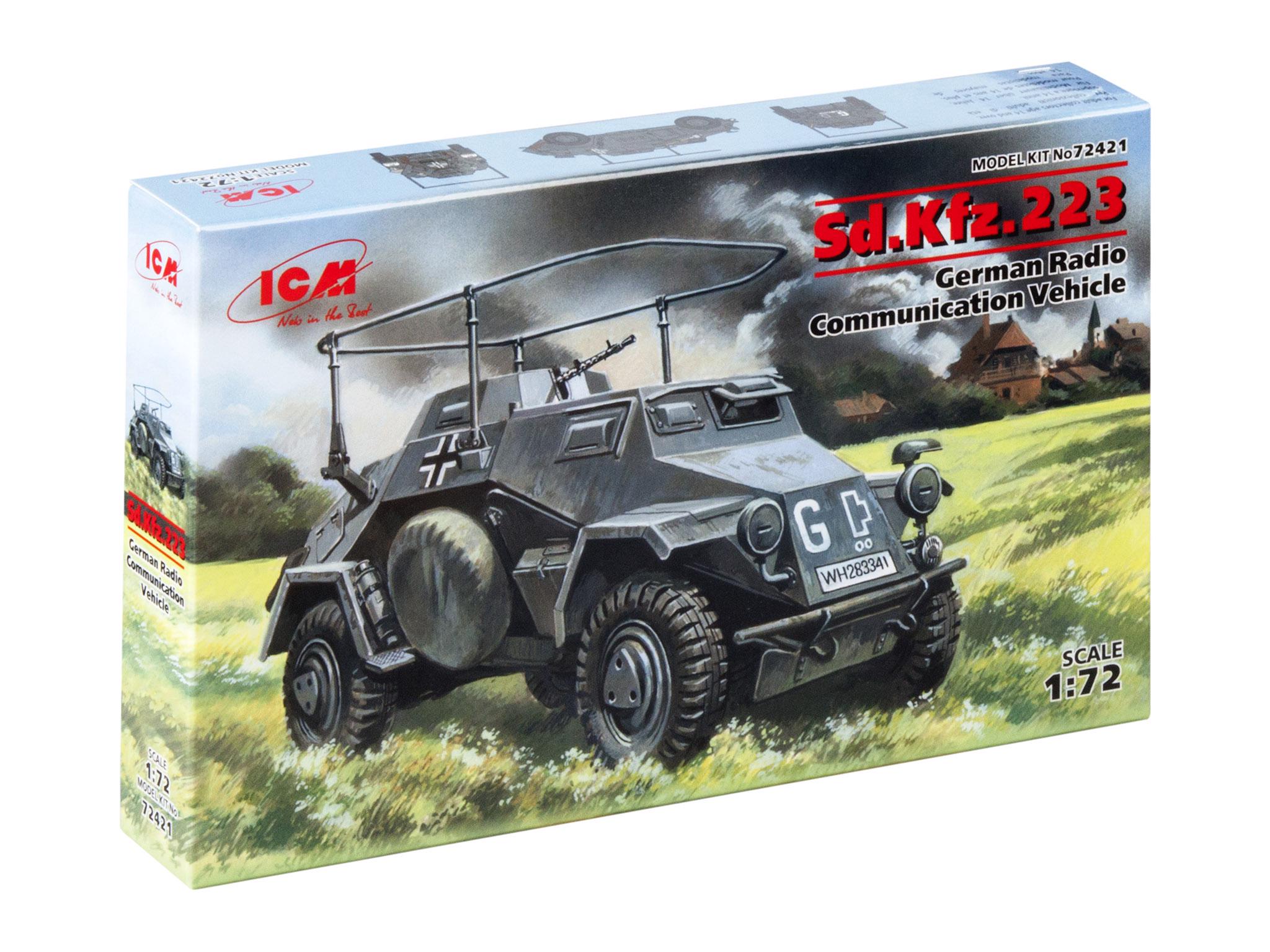 Сборная модель ICM Sd.Kfz.223 немецкий бронеавтомобиль радиосвязи (72421)