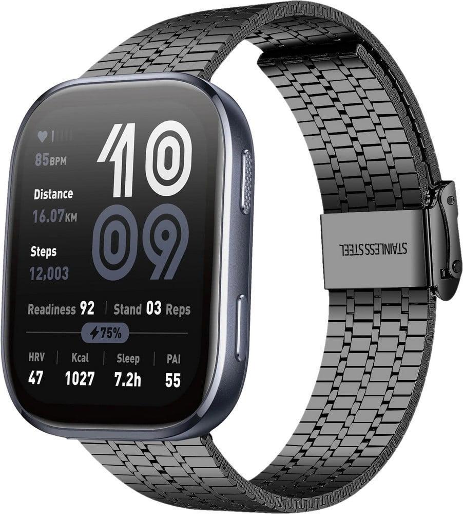 Браслет металлический Counic для Amazfit Bip 6 Black (40526-2B) Браслет металлический Counic для Amazfit Bip 6 Black (40526-2B)