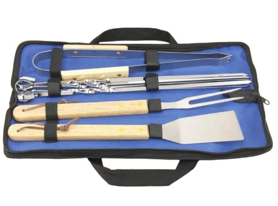 Набор аксессуаров для гриля BBQ Tools Set AL 7 в чехле с деревянными ручками (33055959) Набор аксессуаров для гриля BBQ Tools Set AL 7 в чехле с деревянными ручками (33055959)