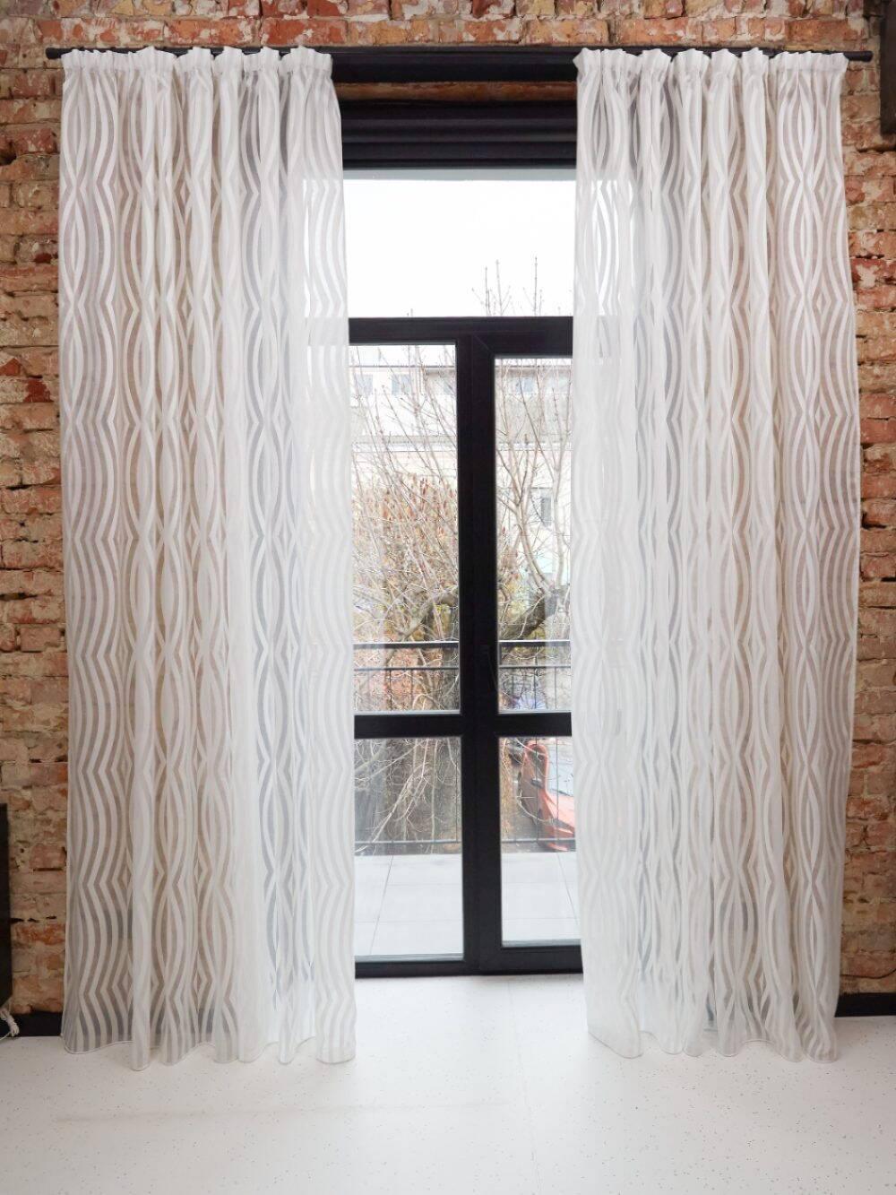 Штори лляні 2,5 м 2 шт. Молочний (000105481)