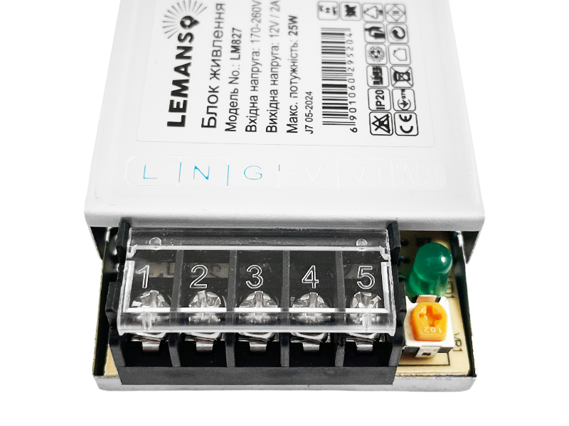 Блок питания Lemanso LM827 12V 25W IP20 (9120) - фото 4