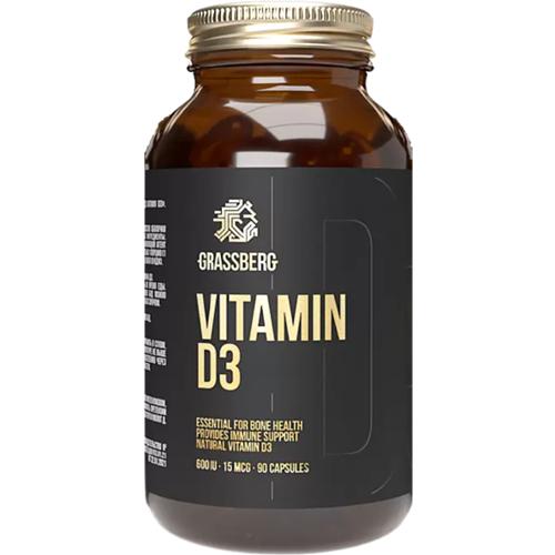 Витамин D Grassberg Vitamin D3 600 IU 15 mcg 90 Caps