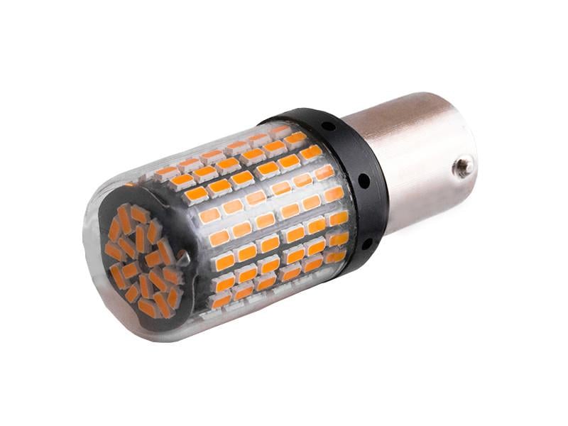 Автолампа светодиодная T25 P21W 1156 12-24 В SMD3014-144led Желтый (2842)