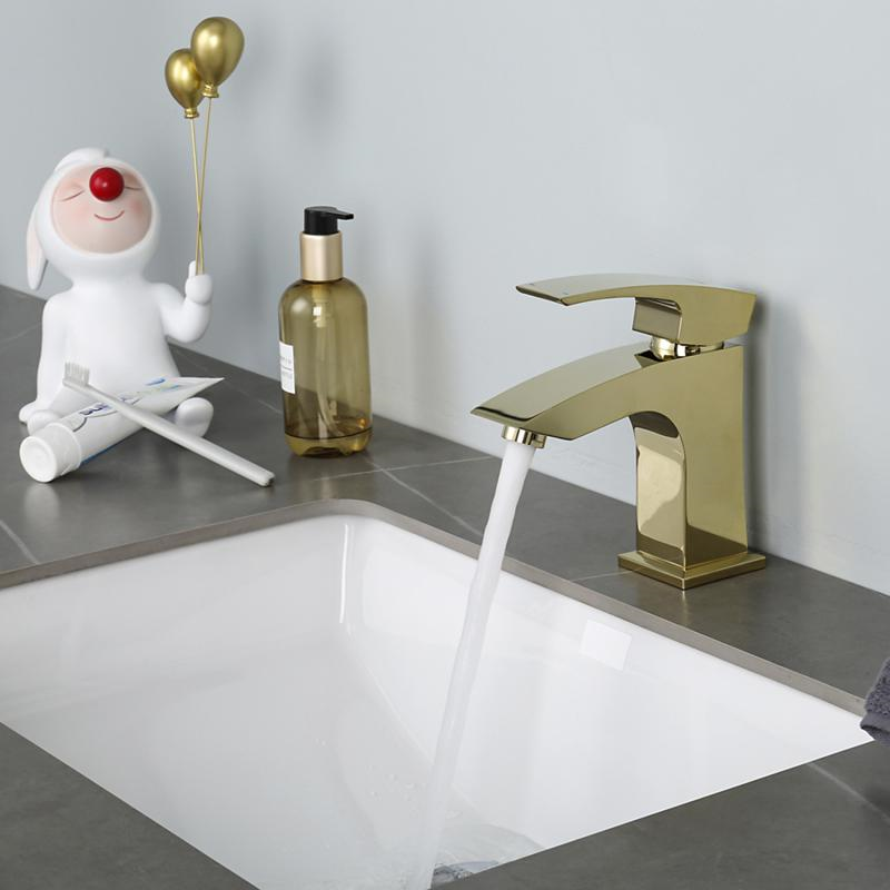 Смеситель для умывальника Gappo G1007-13 Золотой (1045060) - фото 4 Смеситель для умывальника Gappo G1007-13 Золотой (1045060) - фото 4