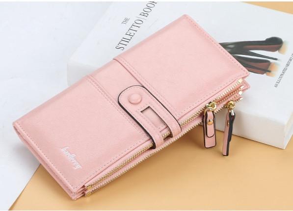 Кошелек-клатч женский длинный Розовый (A_10503)