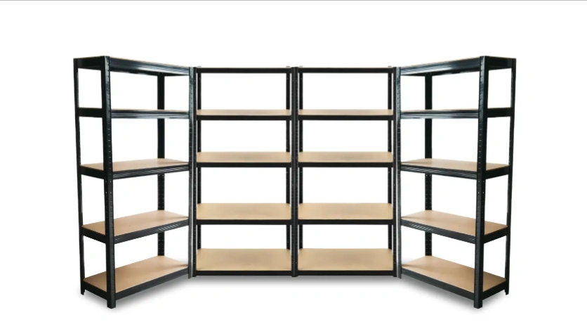 Стеллаж металлический FunFit 5 полок МДФ 180х360х40 см Черный (LB3265Х4)