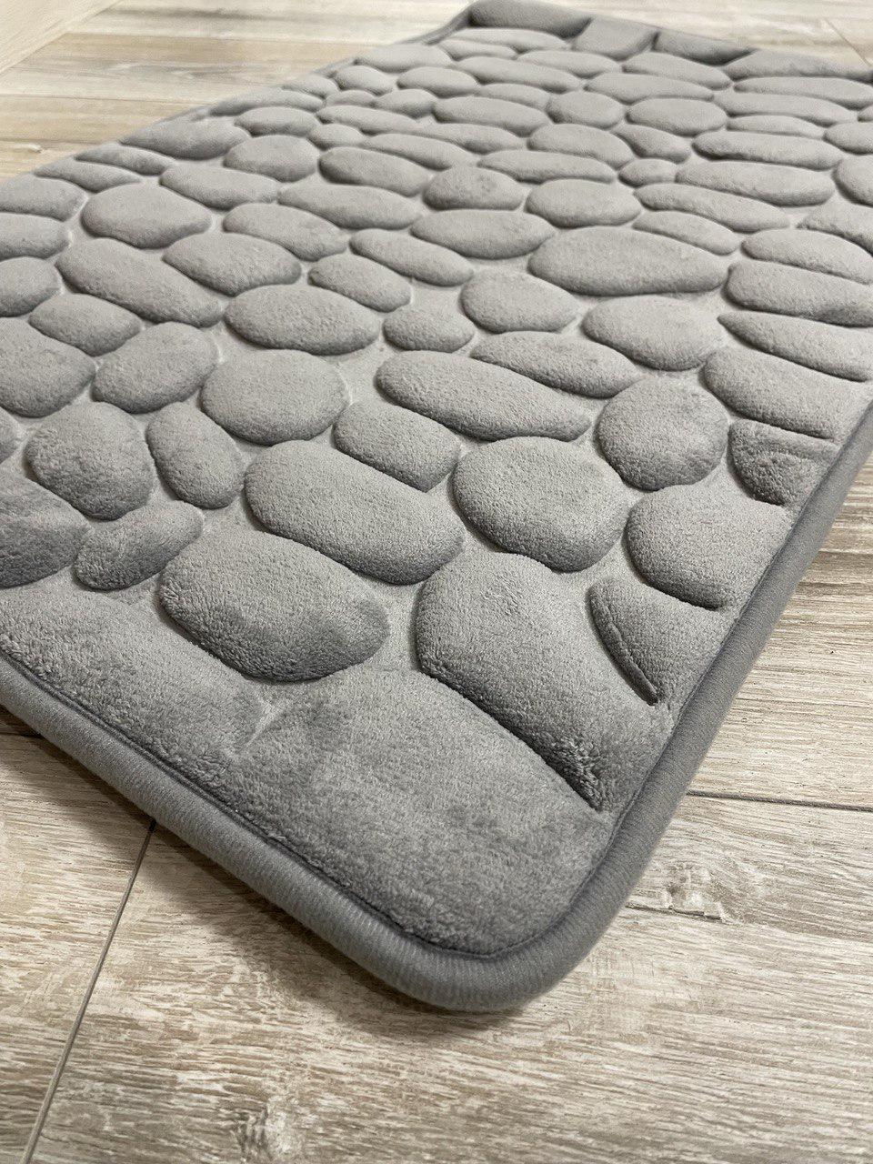 Коврик для ванной Stone Premium Memory Foam 80х50 см Серый (KS0003) - фото 4 Коврик для ванной Stone Premium Memory Foam 80х50 см Серый (KS0003) - фото 4