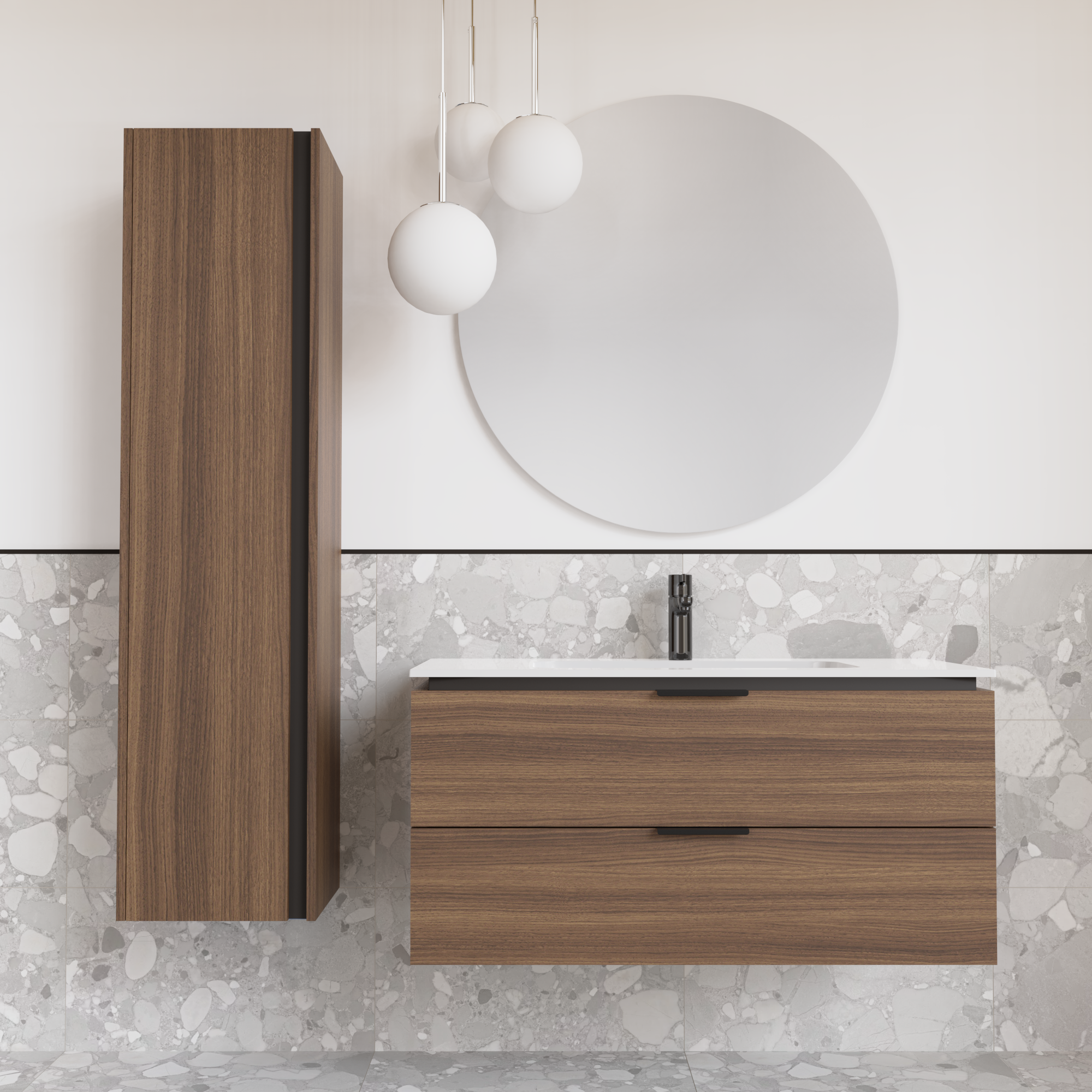 Тумба підвісна з раковиною MVK Vostok Icon 100 В2 1000х450х530 мм Горіх Франклін Тютюновий (p2100kll) - фото 4 Тумба підвісна з раковиною MVK Vostok Icon 100 В2 1000х450х530 мм Горіх Франклін Тютюновий (p2100kll) - фото 4