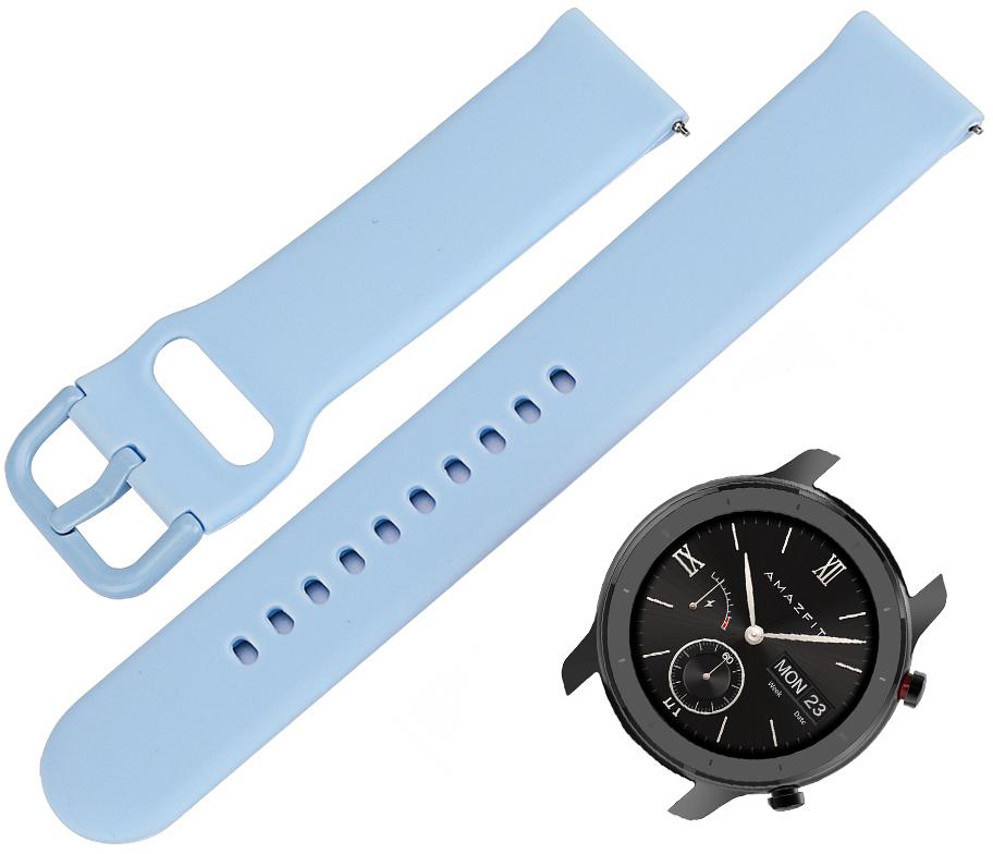 Ремешок Matte Style для Amazfit GTR 42 мм Light blue (18280) - фото 2 Ремешок Matte Style для Amazfit GTR 42 мм Light blue (18280) - фото 2