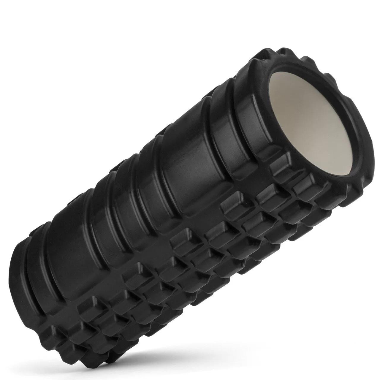 Ролик масажний U-Powex EVA foam roller 33x14 см Black - фото 5