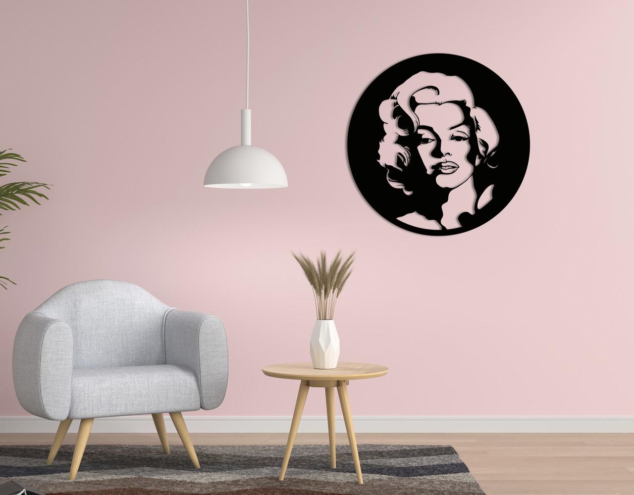 Панно на стену из дерева декоративное Upwood Decor Marilyn Monroe 30x30 см Black (1516274458)