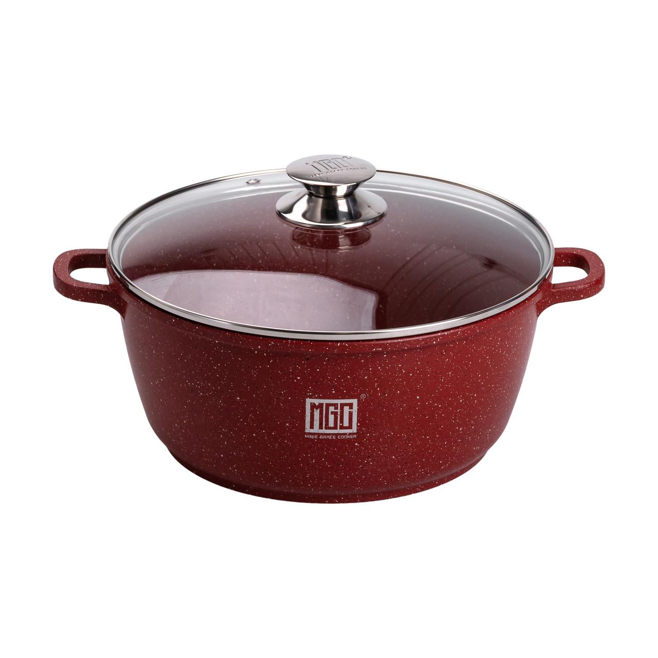 Набір із трьох алюмінієвих каструль MGC із товстим дном та кришками з антипригарним покриттям - фото 2 Набір із трьох алюмінієвих каструль MGC із товстим дном та кришками з антипригарним покриттям - фото 2