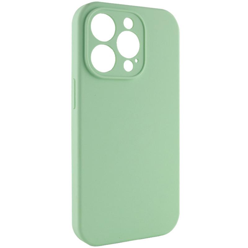 Противоударный чехол Silicone Case Full Camera Protective (AA) NL для Apple iPhone 15 Pro (6.1") Зеленый / Pistachio - фото 2