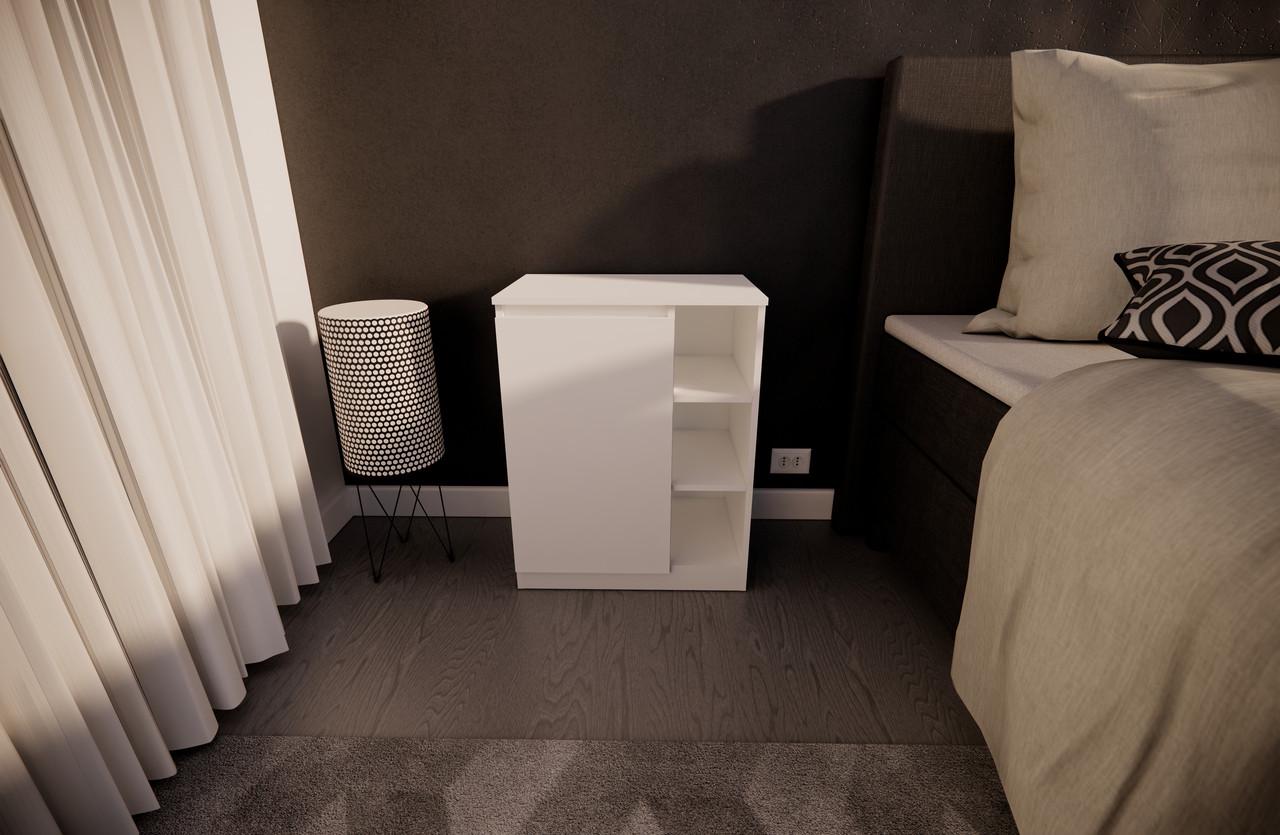 Тумба приліжкова MEBEX 60х40х77,4 см (VS3D600WH) - фото 2 Тумба приліжкова MEBEX 60х40х77,4 см (VS3D600WH) - фото 2