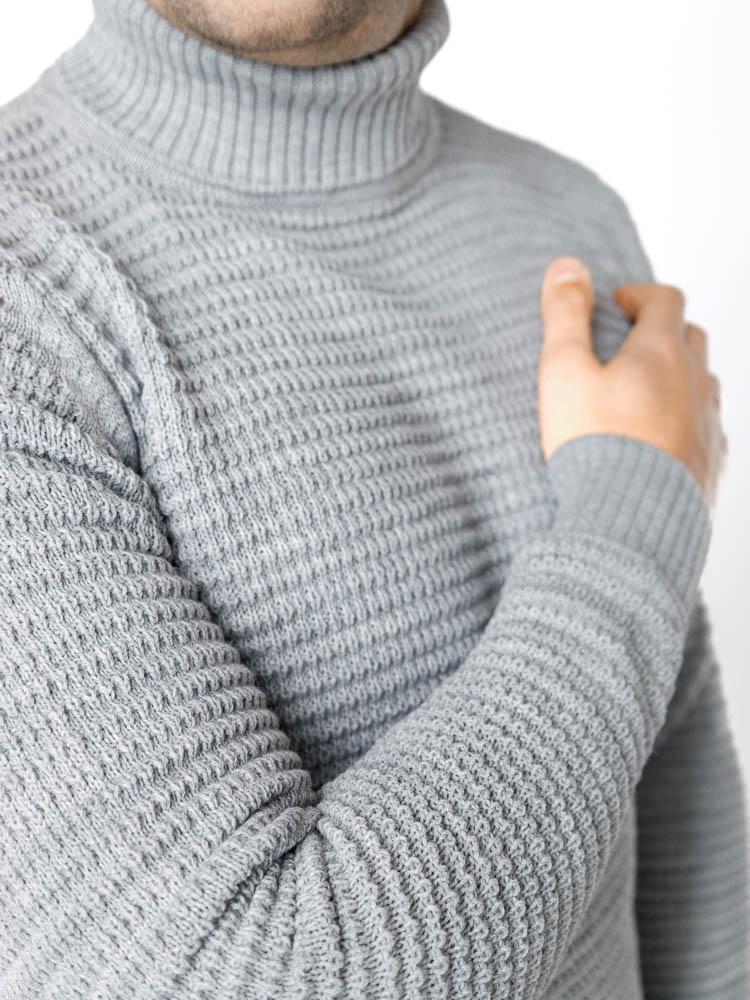 Гольф з довгим рукавом р. 50 Сірий (SKT000941028) - фото 2 Гольф з довгим рукавом р. 50 Сірий (SKT000941028) - фото 2