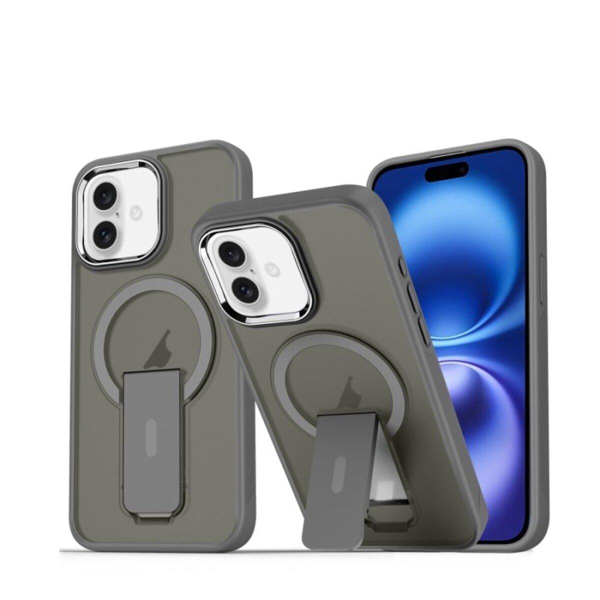Протиударний чохол із підставкою Cosmic Magnetic Stand for Apple iPhone 16 Grey