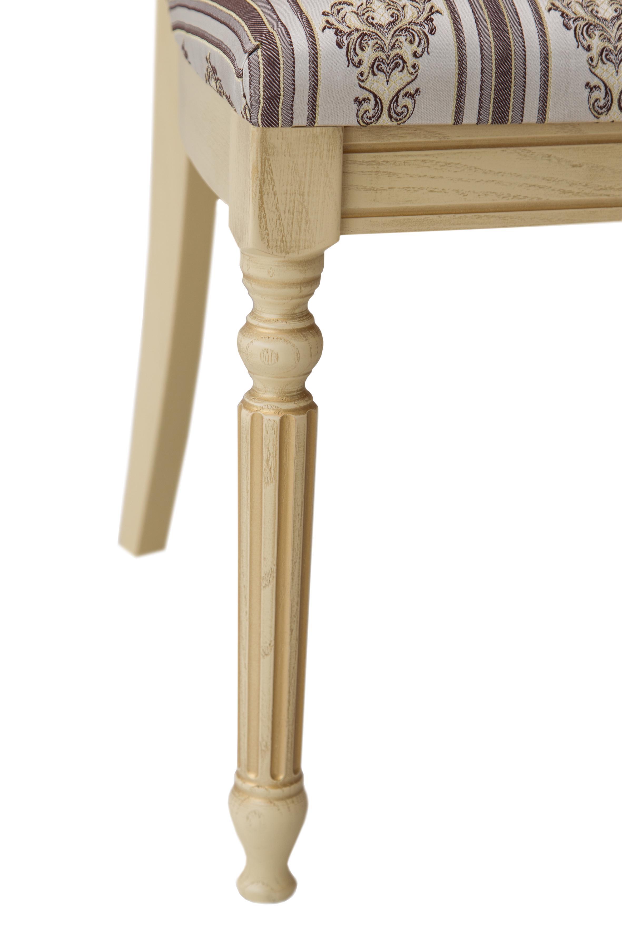 Стілець для кухні та вітальні Палермо Сицилія Люкс 480х960х420 мм Слонова кістка/Версаль (GAА0048031) - фото 2 Стілець для кухні та вітальні Палермо Сицилія Люкс 480х960х420 мм Слонова кістка/Версаль (GAА0048031) - фото 2