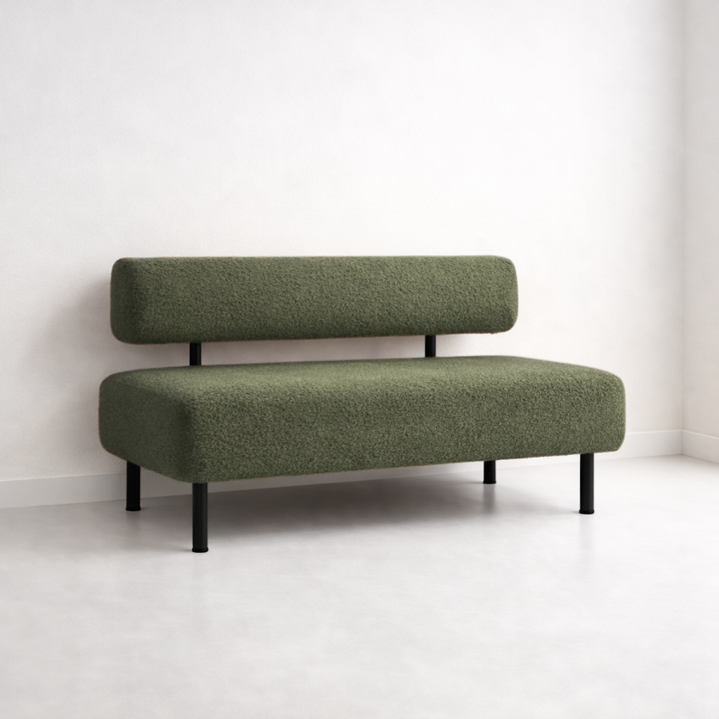 Диван компактний Tobi Sho Люмо 1200х540х750 мм букле Alpaca Оливковий/37