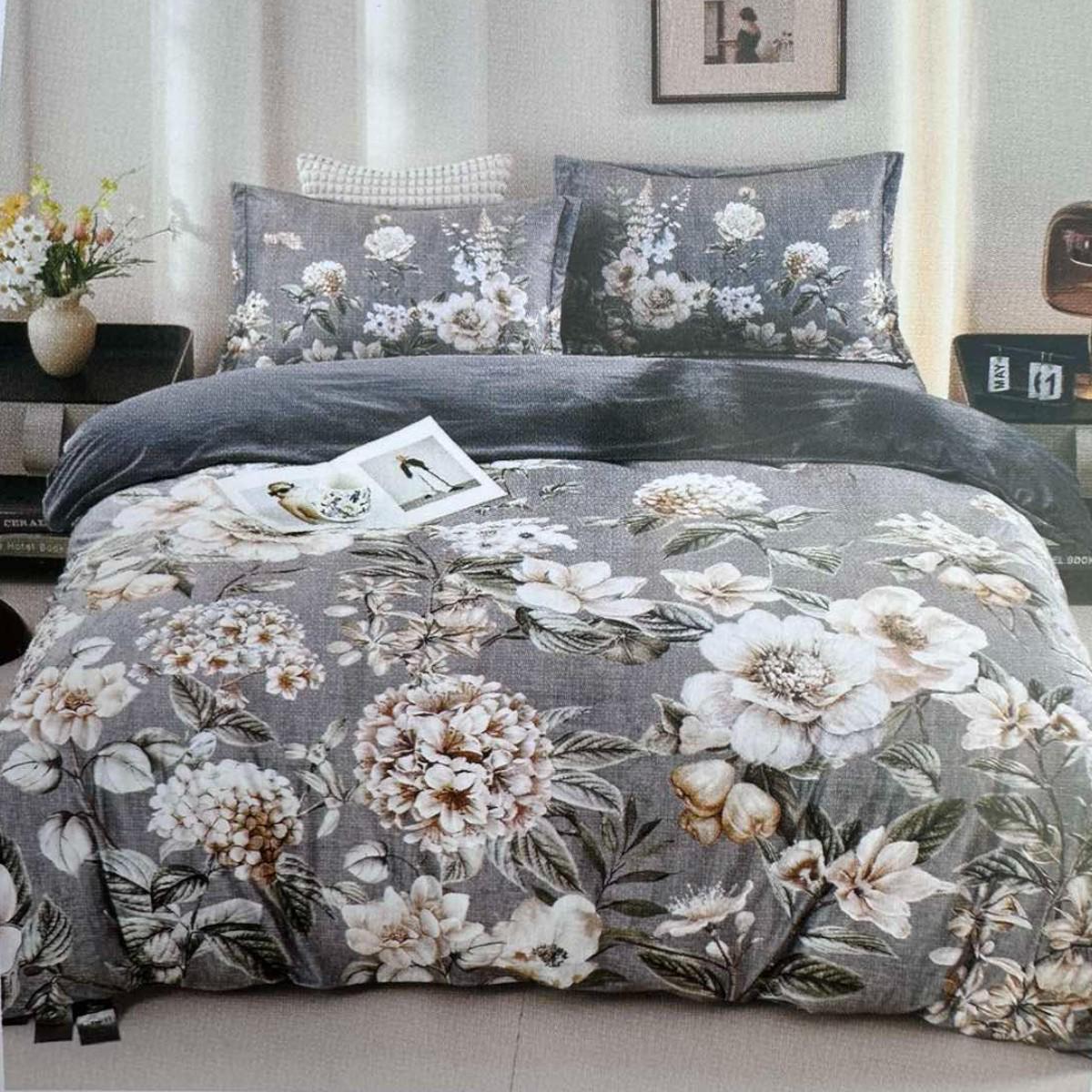 Комплект постельного белья велюровый Koloco 5D рисунок евро (42544)