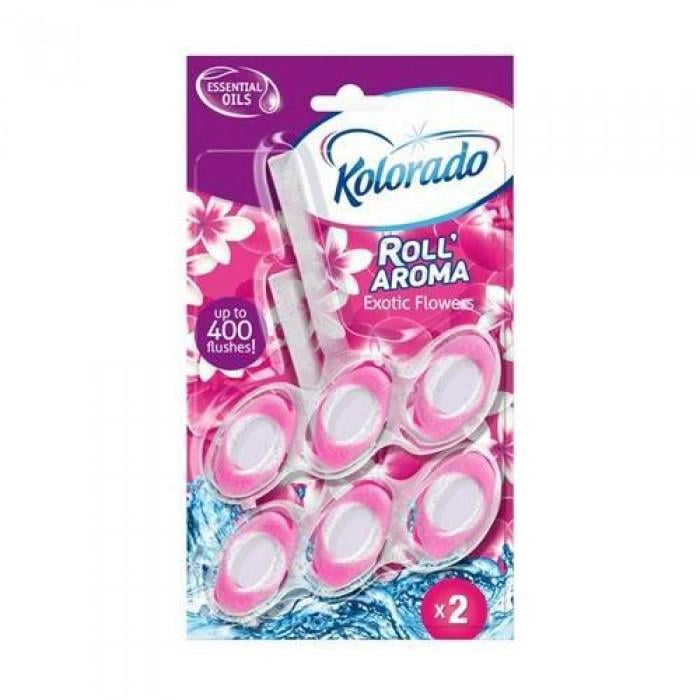 Блок для унитаза Kolorado Roll Aroma Экзотические цветы 2 шт. 51 г - фото 1