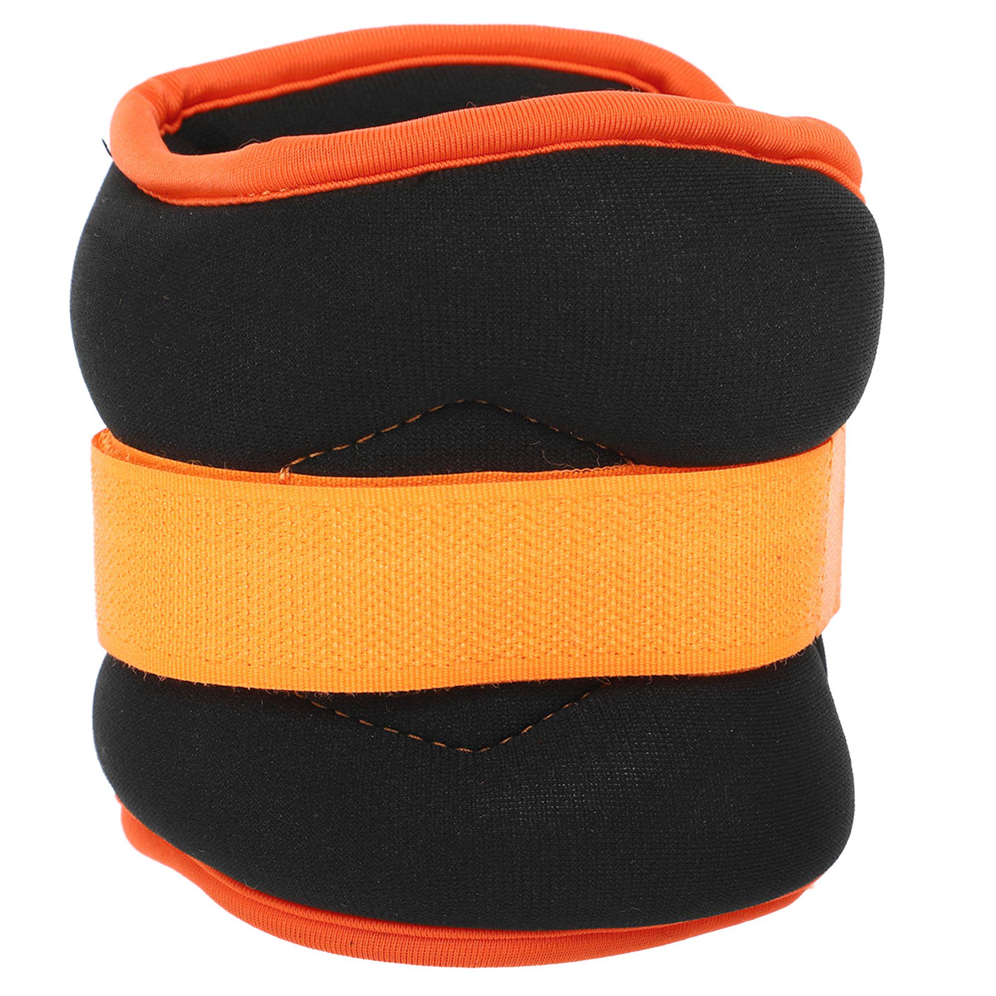 Обтяжувачі-манжети для рук та ніг Zelart Pro 2х1 кг Чорний/Помаранчевий (FI-7208-2_Черный-оранжевый) - фото 3