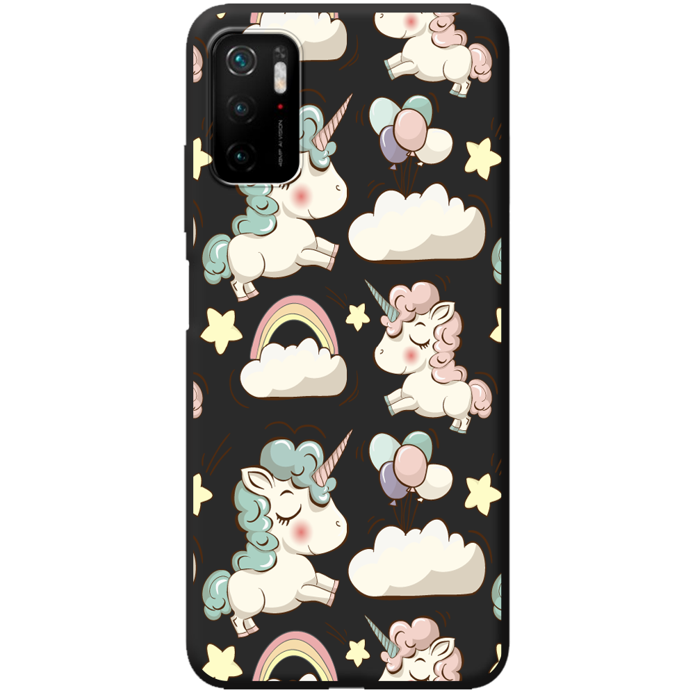 Чехол BoxFace Poco M3 Pro Unicorns Черный силикон (42474-cc2-44013)