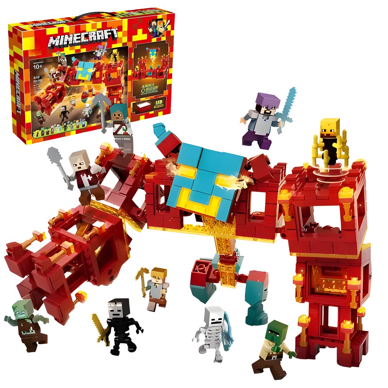 Конструктор Minecraft Огненный голем с LED-подсветкой 849 дет. (6657)
