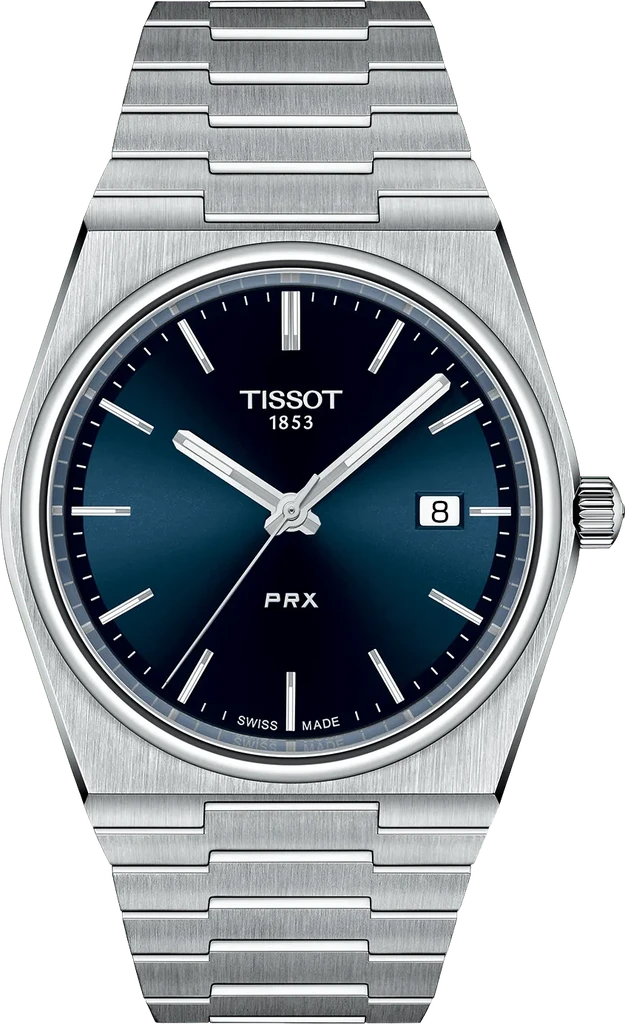 Наручные часы мужские Tissot PRX T137.410.11.041.00 Серебристый/Синий циферблат