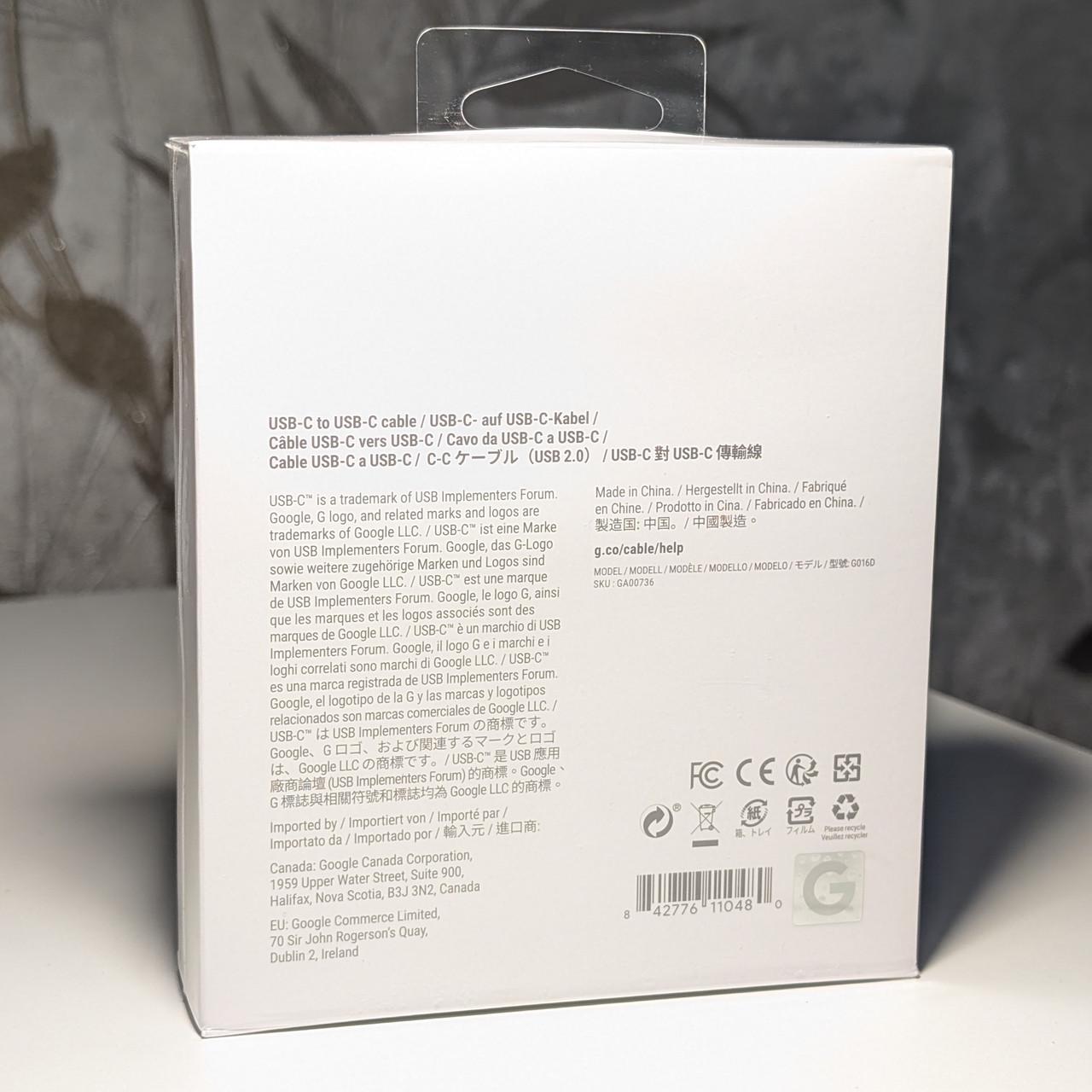 Кабель Google Pixel 60W USB Type-C 2 м (2321222449) - фото 5 Кабель Google Pixel 60W USB Type-C 2 м (2321222449) - фото 5