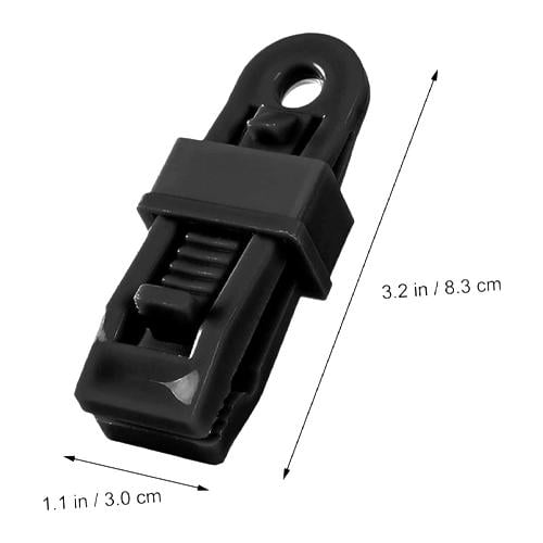 Затискач для тенту крокодил для брезенту з отвором пластик 5 шт. Black (928155) - фото 5 Затискач для тенту крокодил для брезенту з отвором пластик 5 шт. Black (928155) - фото 5