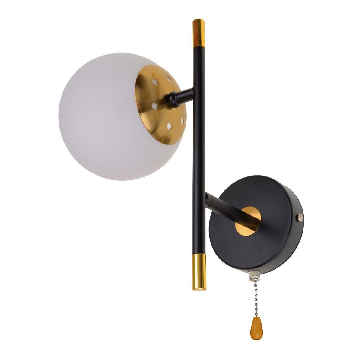 Стильное бра на 1 лампочку Brille BR-01 474W/1 E27 AB/BK